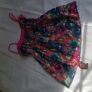 Paula KC. A Fun Watercolor Vibe. Spaghetti Straps Top.  Size S.